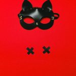 leather cat mask