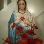 a blue statue